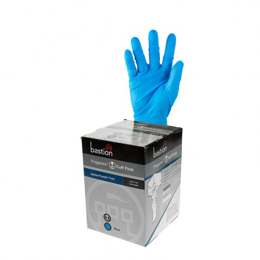 Progenics Nitrile P/F Blue Gloves Medium (9cm)