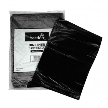 Bastion Large Waste Bin Liner 240ltr Black