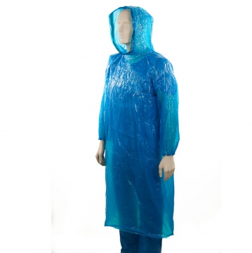 Bastion Polyethylene Full Length Splash Jacket with Hood Blue