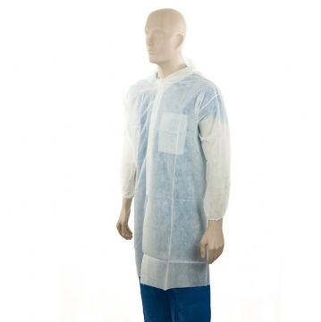Bastion Polypropylene  Labcoat with Pocket White Large