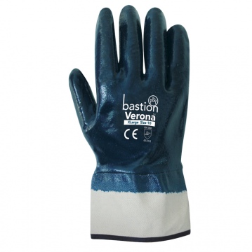 Bastion Verona™ Nitrile Fully Dipped Gloves with Safety Cuff